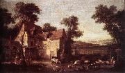 OUDRY, Jean-Baptiste Farmhouse oil painting picture wholesale